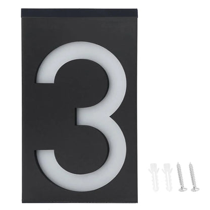 Bright Solar Powered House Number Lamp