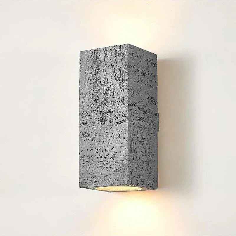 Rustic Concrete Wall Light Fixture