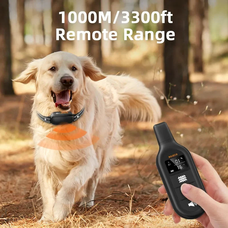 Waterproof Rechargeable Dog Training Collar with Remote