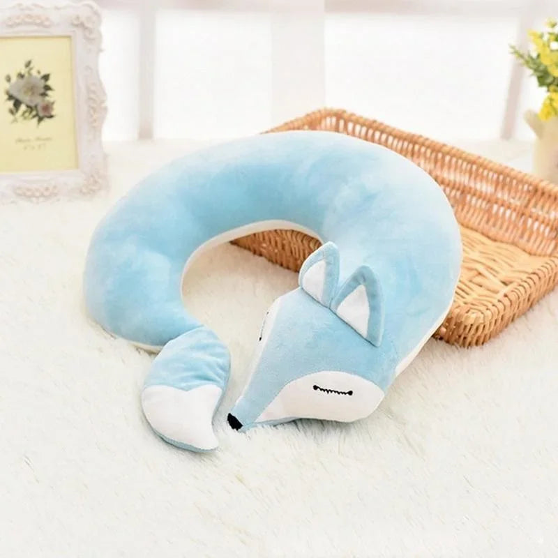 Comfy Fox Travel Pillow for Kids and Adults
