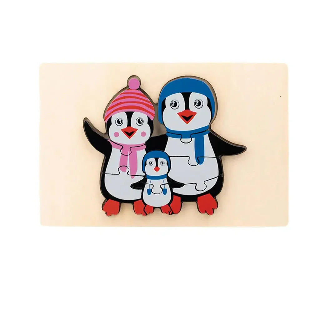 Montessori Animal Wooden Learning Puzzle Toy
