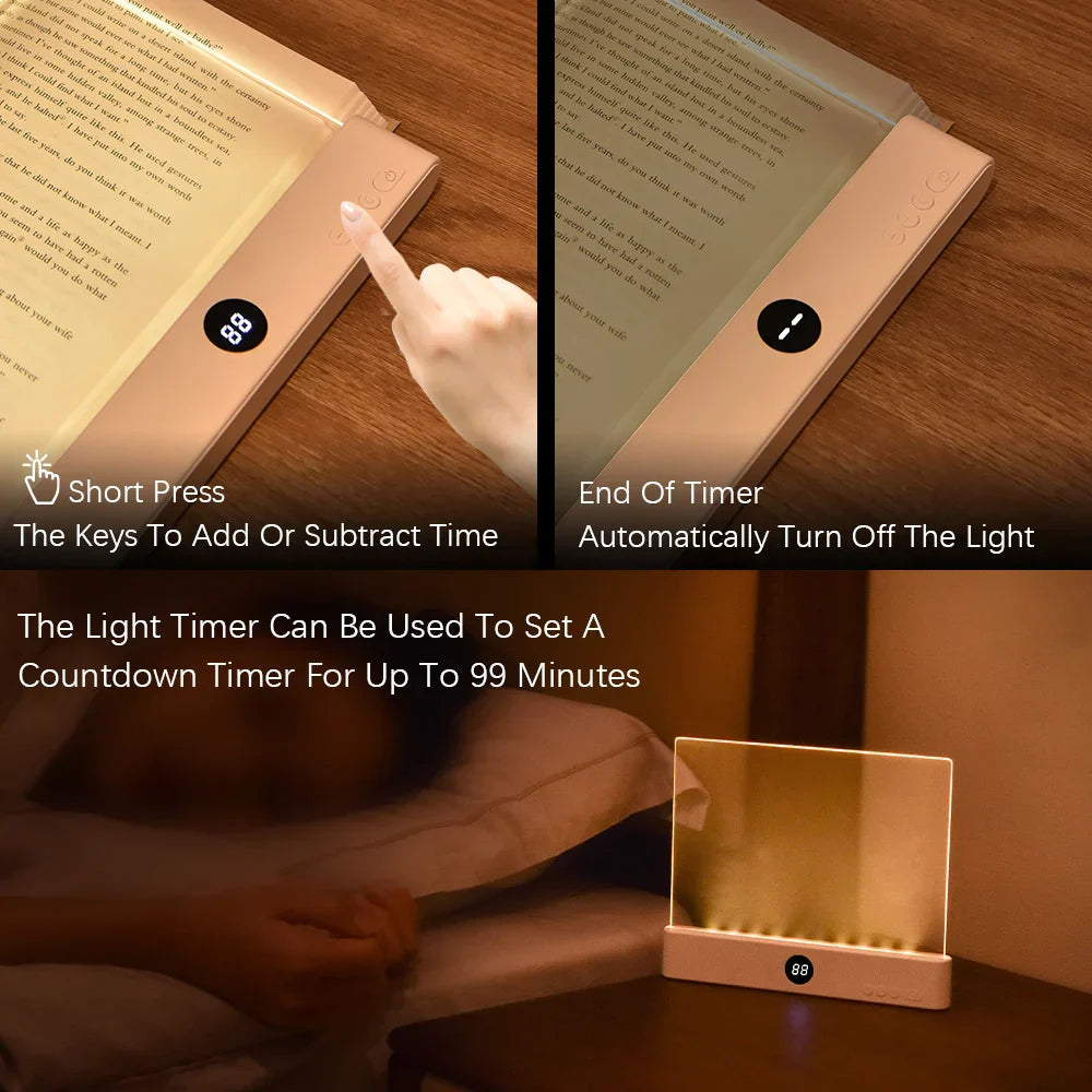 Compact LED Reading Light Bookmark with USB Power