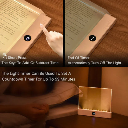 Compact LED Reading Light Bookmark with USB Power