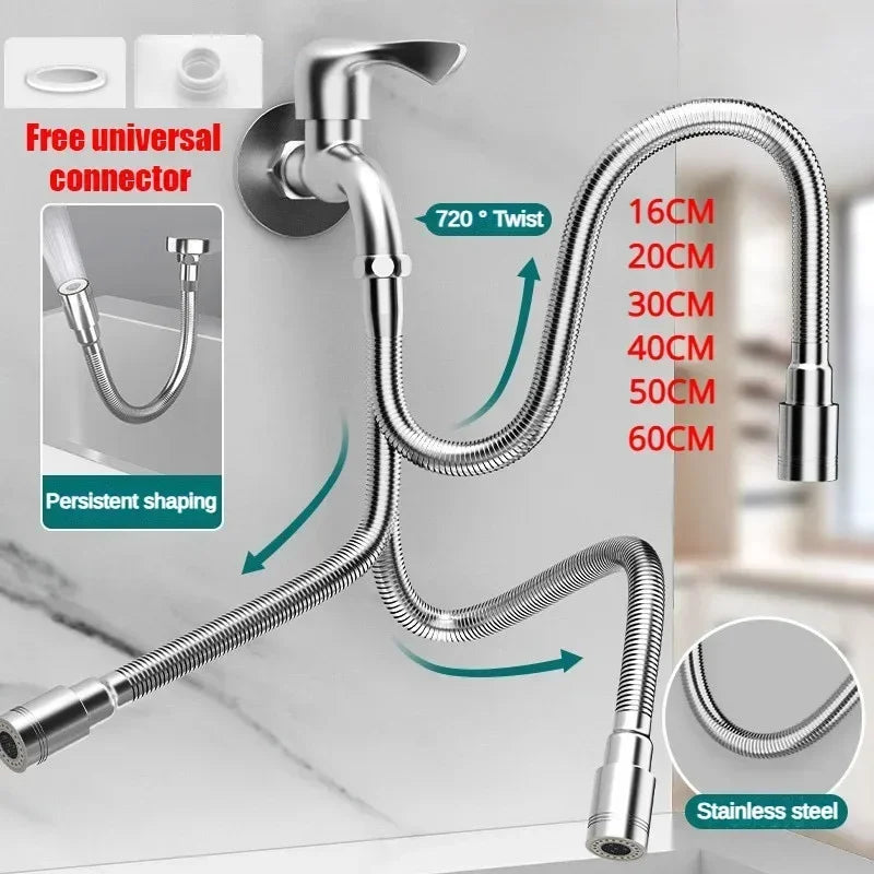 Flexible Kitchen Sink Faucet Spray Nozzle Extender