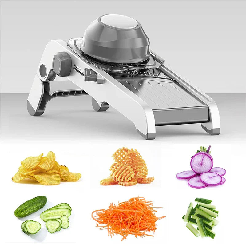 Premium 18-in-1 Vegetable Slicer with Sharp Stainless Blades - Fesara