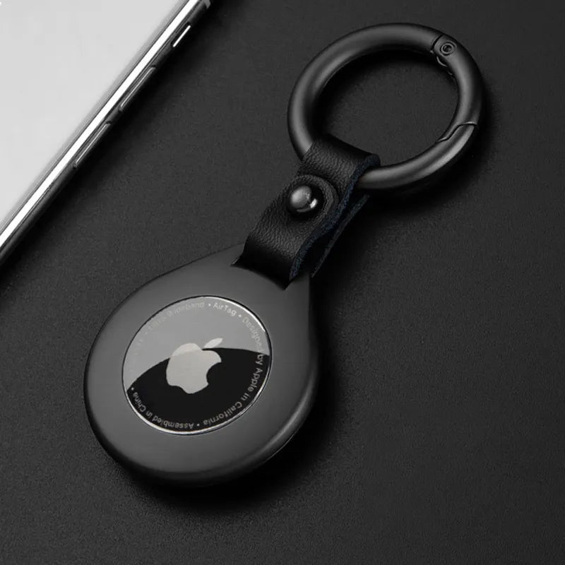 Premium Leather Airtag Phone Case with Metal Clip - Fesara