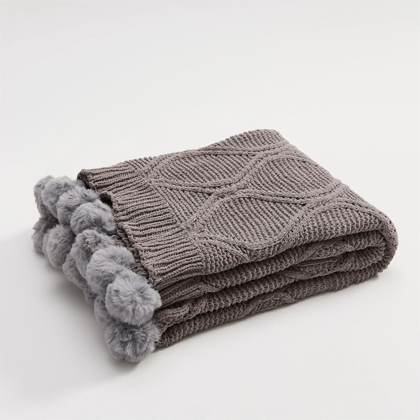 Plush Heart Blanket with Soft Fringe