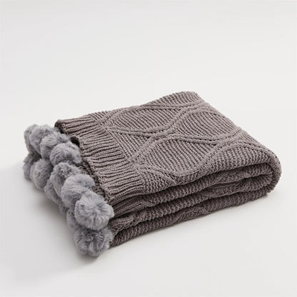 Plush Heart Blanket with Soft Fringe