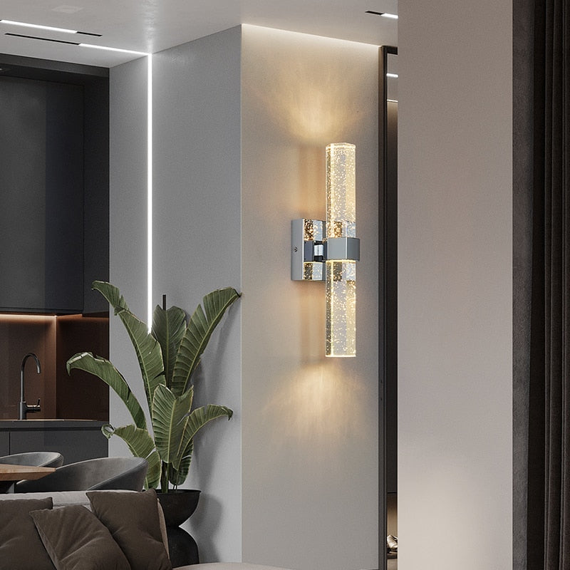 Sparkling Crystal Glass Wall Lamp