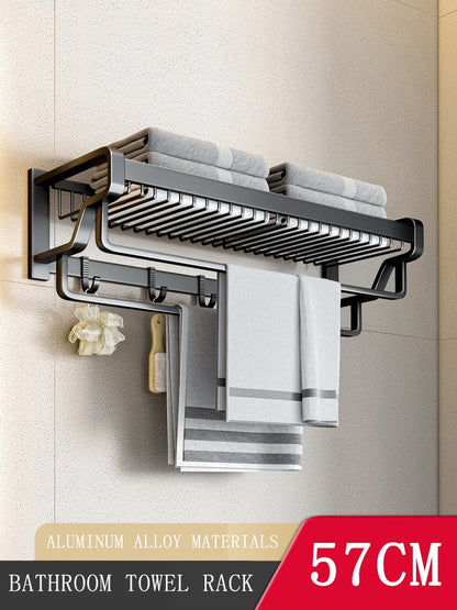 Modern Wall Mounted Bathroom Towel Holder Organizer - Fesara