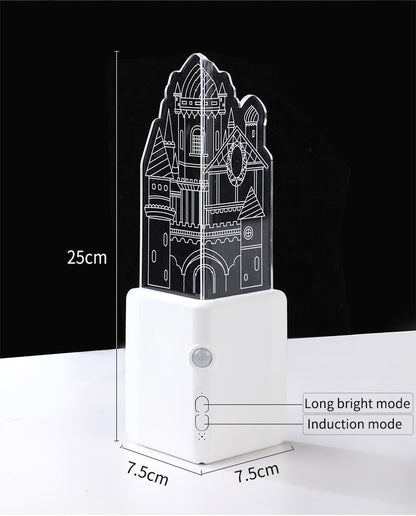 Bright 3D LED Rechargeable Night Light Lamp
