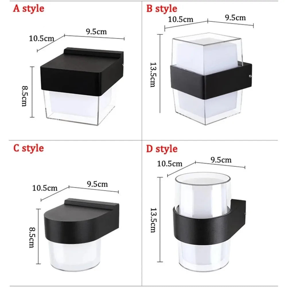 Bright Outdoor Wall Lamp with LED Technology