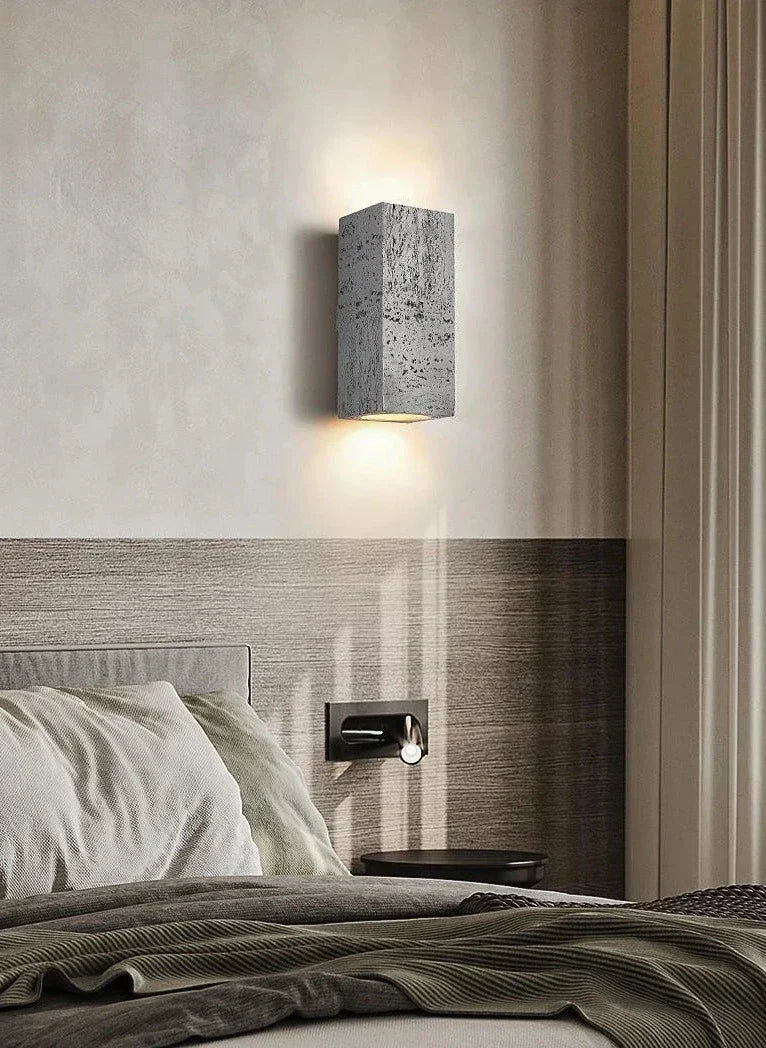 Rustic Concrete Wall Light Fixture