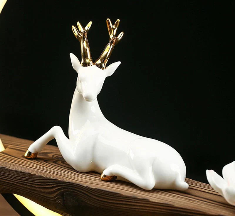 Serene Deer Tabletop Incense Lamp