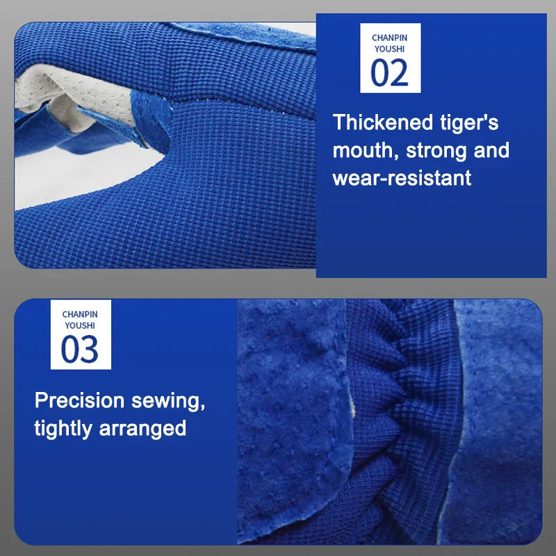 Tough Gardening Gloves with Long Leather Palm Protection