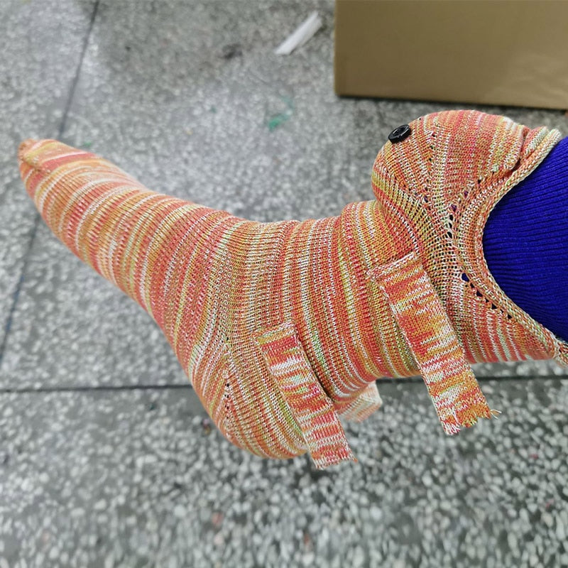 Fun Animal Print Knit Socks