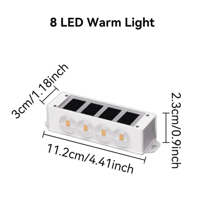Outdoor Solar Powered Wall Lamp Warm White Waterproof