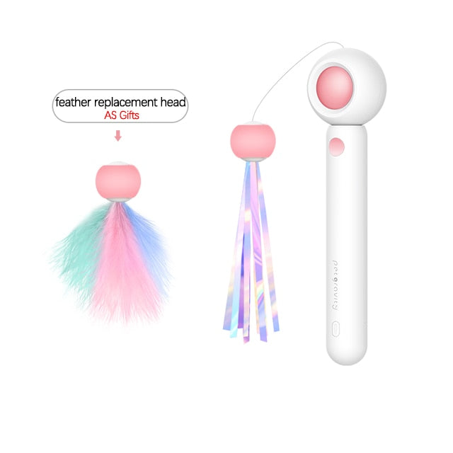 Fun Feather Cat Wand Toy - Fesara