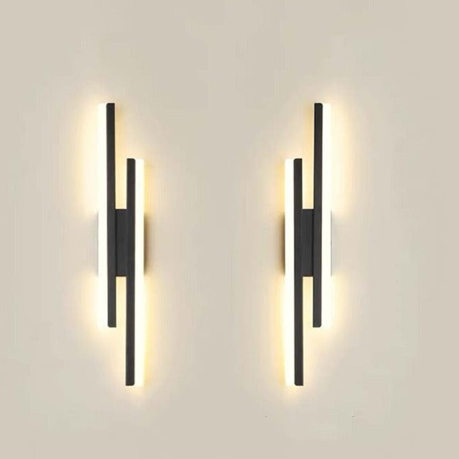 Slim LED Wall Light with Bright Vertical Stripes