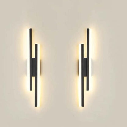 Slim LED Wall Light with Bright Vertical Stripes