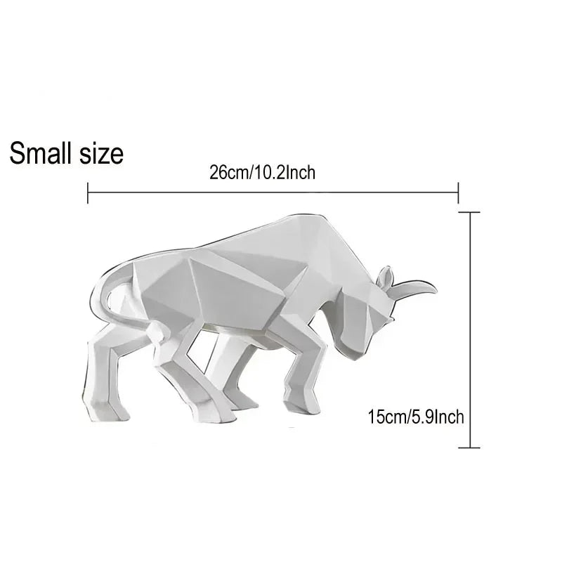 Stylish Bull Resin Figurine Modern Nordic Decor - Fesara