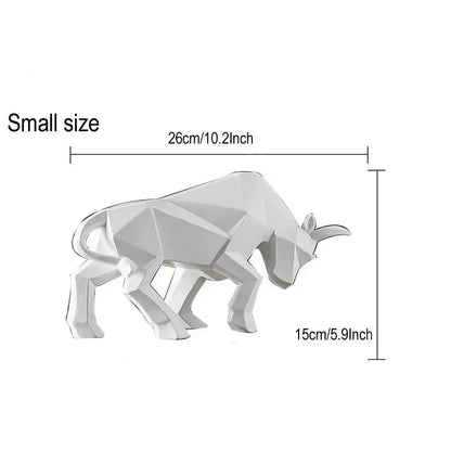 Stylish Bull Resin Figurine Modern Nordic Decor - Fesara