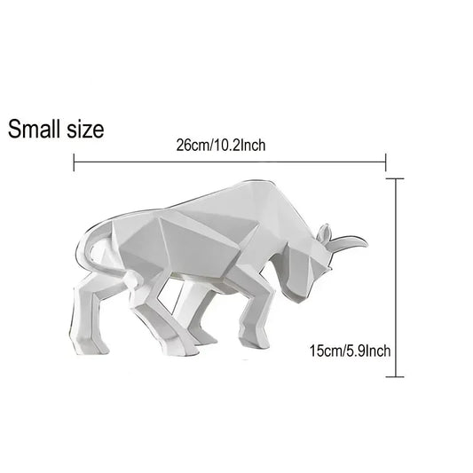 Stylish Bull Resin Figurine Modern Nordic Decor - Fesara