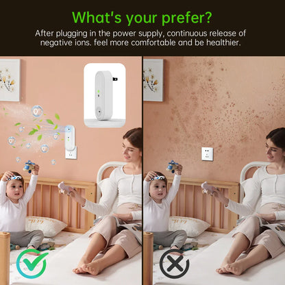 Compact Air Purifier with Night Light and Ion Technology