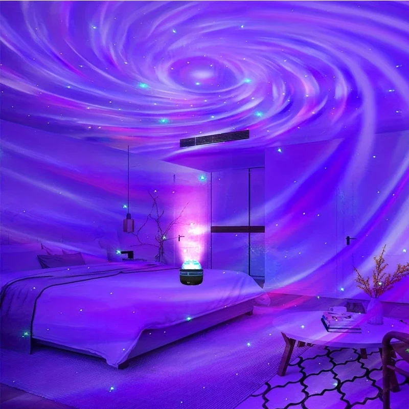 Colorful LED Night Light Projector with Music and Remote