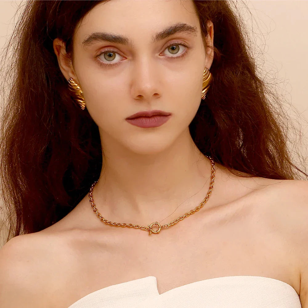 Luxury Gold Anchor Bar Necklace Chain
