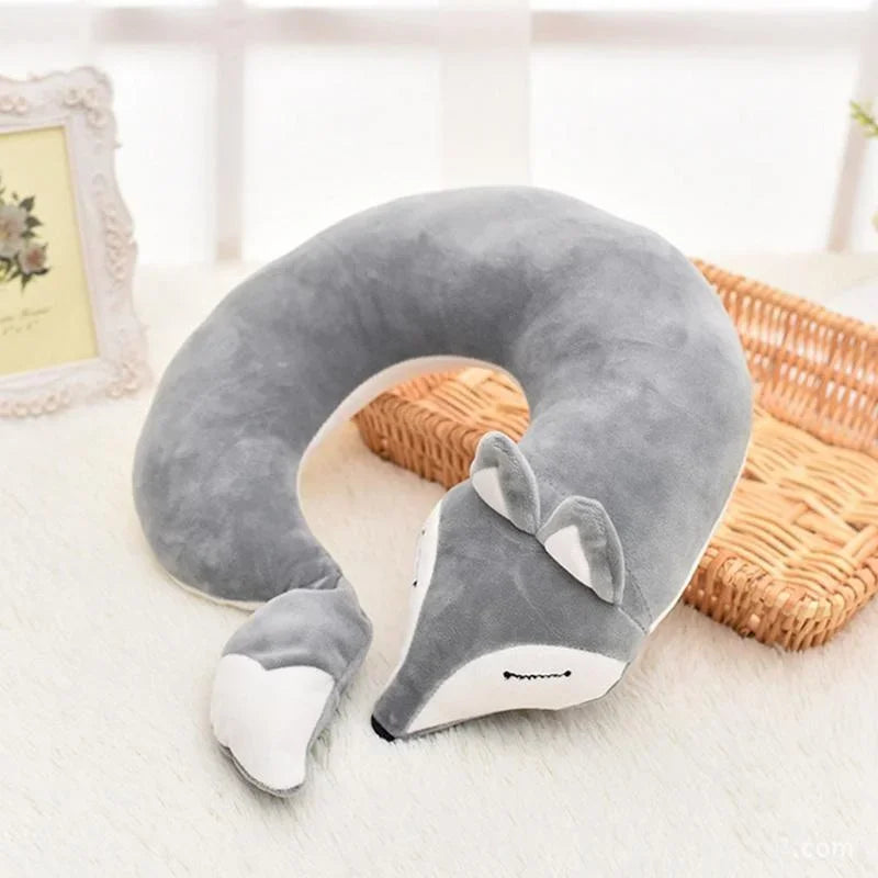Comfy Fox Travel Pillow for Kids and Adults