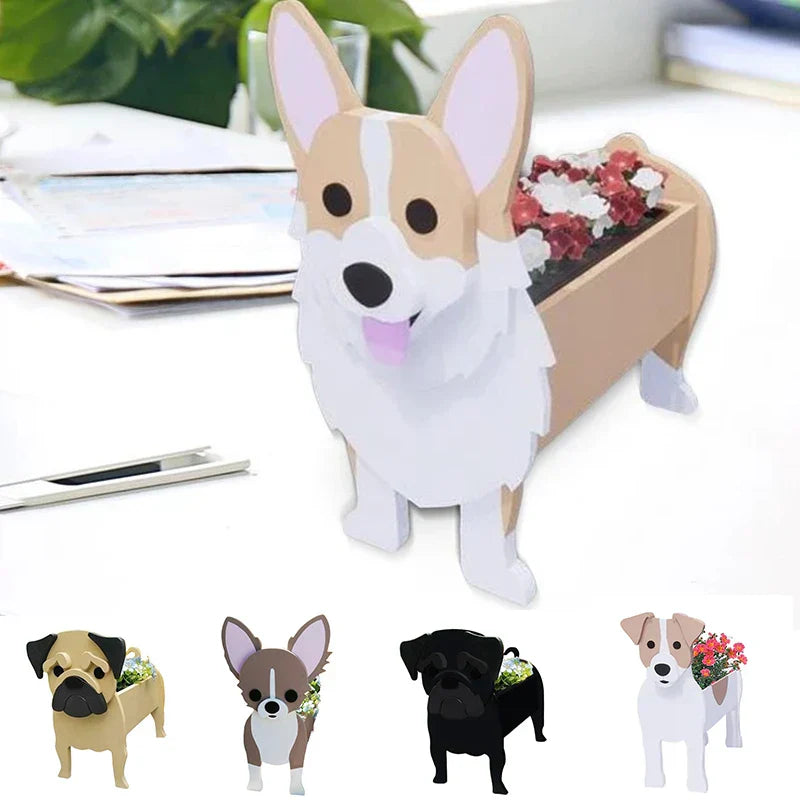 Cute Dog Planter Pot - Fun Pet Flower Container