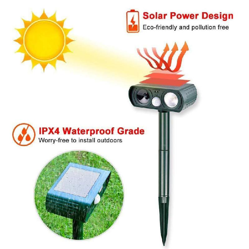 Outdoor Solar Animal Repellent Device