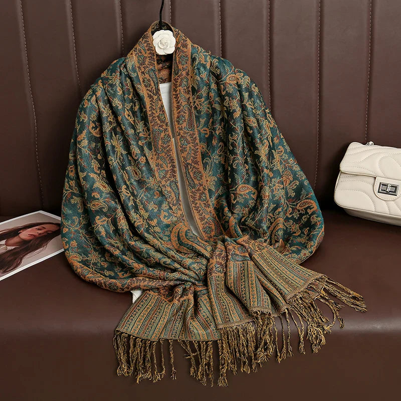 Soft Women's Cashmere Scarf Luxury Warm Print
