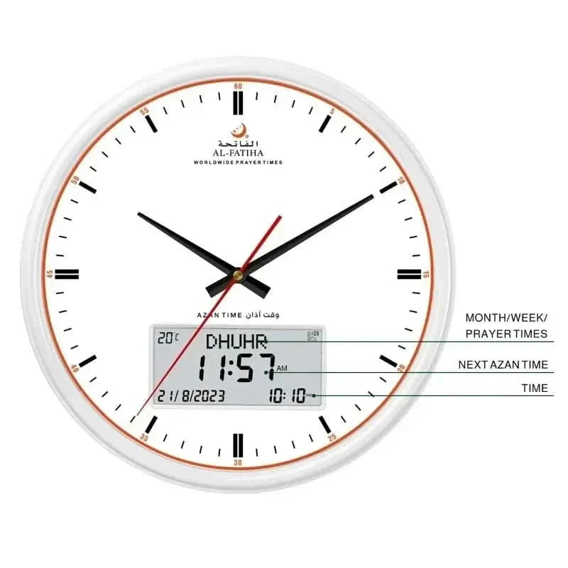 Islamic Prayer Clock with Auto Azan and 10 Sounds