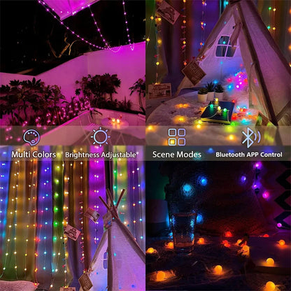 Colorful LED String Lights USB Powered RGB - Fesara
