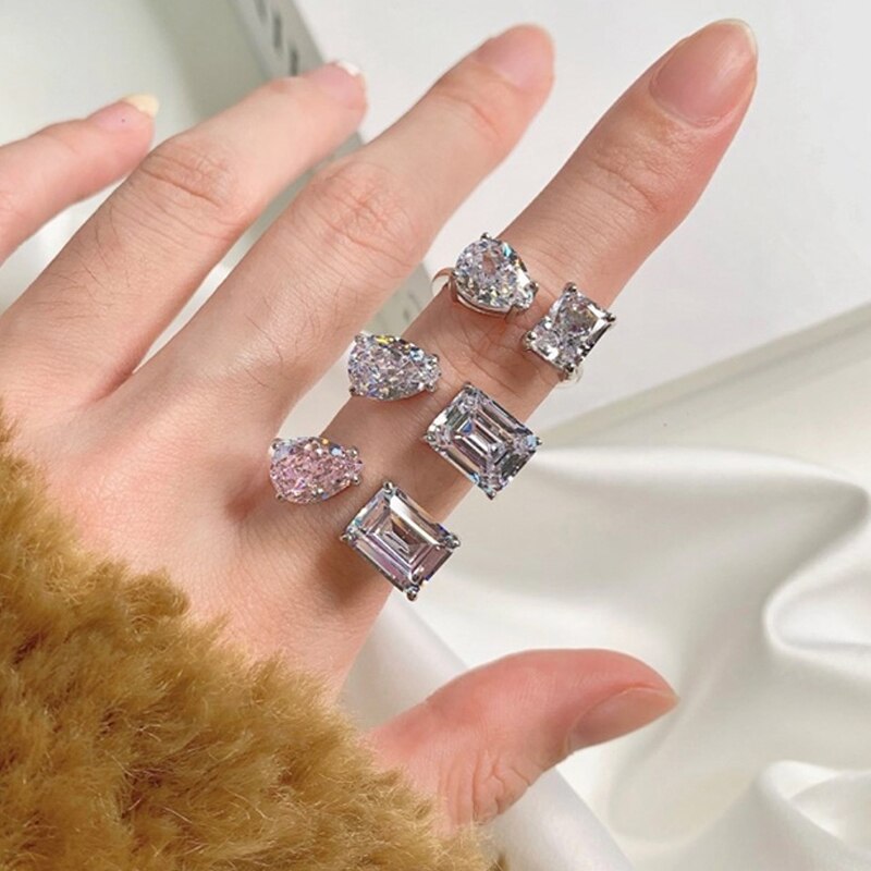 Fesara | Teardrop Zircon Elegant Adjustable Ring