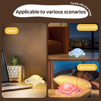 Colorful Turtle LED Nightlight Soft USB Rechargeable