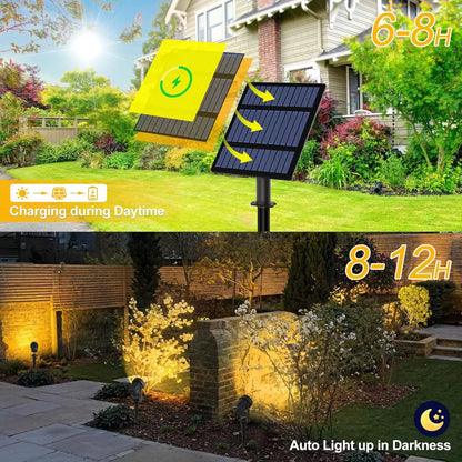 Solar Powered Garden Spot Light Warm White & Daylight