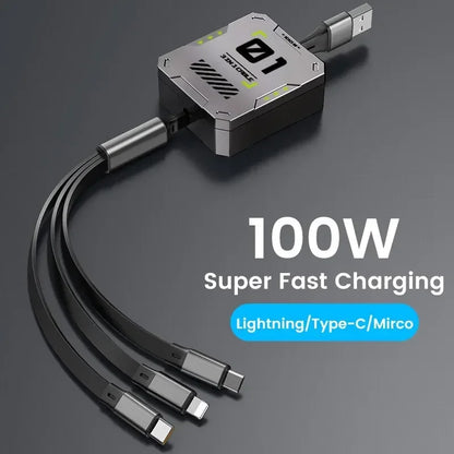 Universal 3-in-1 Fast Charge USB Cable 100W
