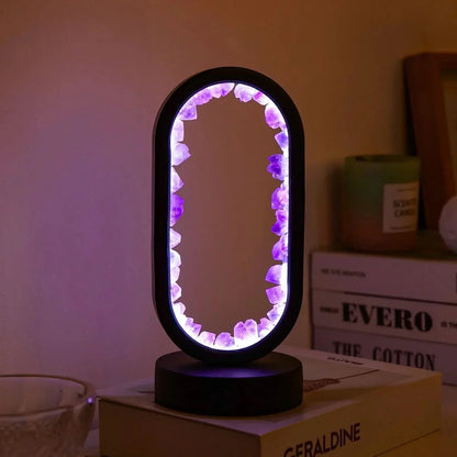 Calming Purple Gemstone Table Lamp