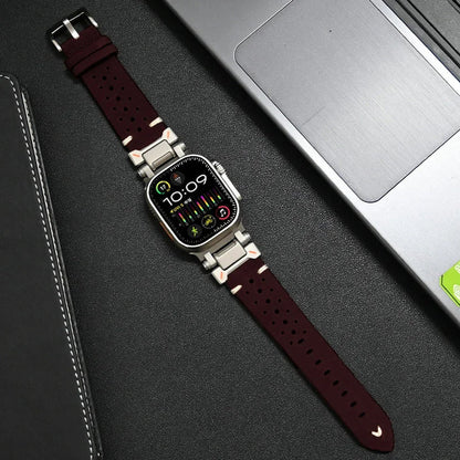 Premium Leather Apple Watch Strap - Classic & Durable Band
