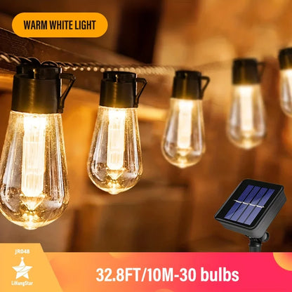 Outdoor Solar Powered String Lights Waterproof IP44 - Fesara