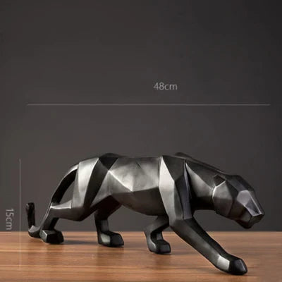 Unique Resin Leopard Figurine Decor Statue