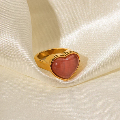 Beautiful Rose Gold Heart Shaped Ring