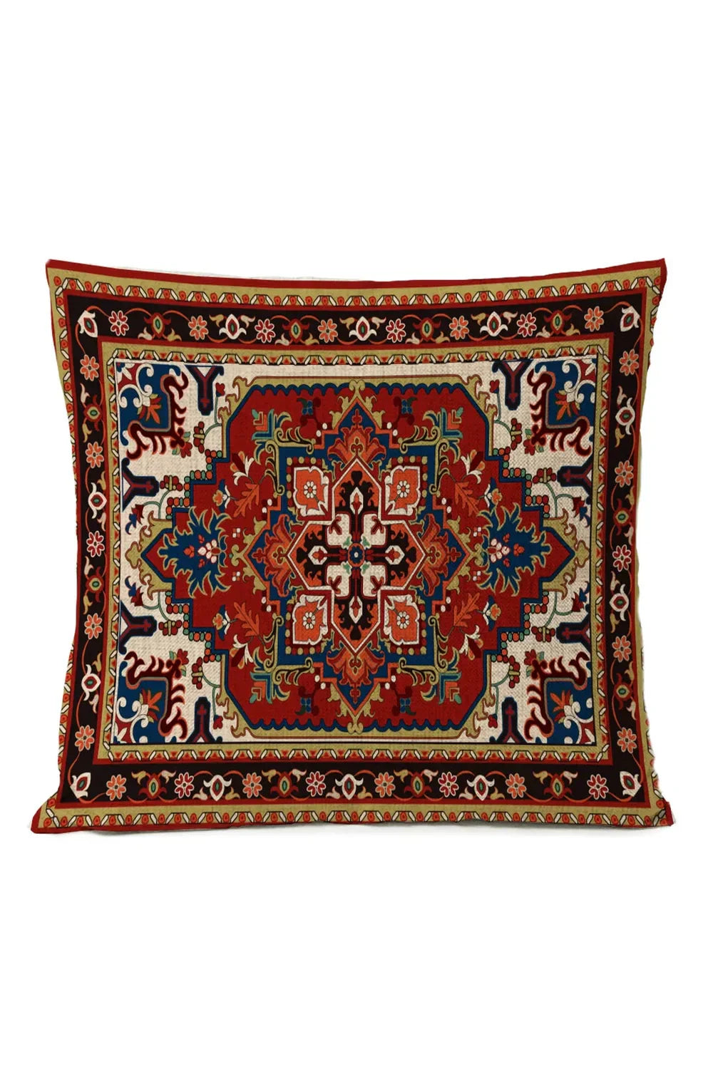 Colorful Global Print Pillow Cover