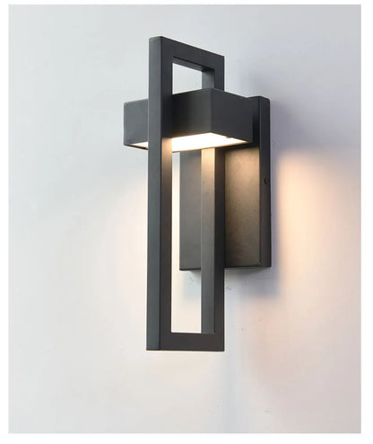 Outdoor LED Wall Lamp Waterproof Black Metal 10W