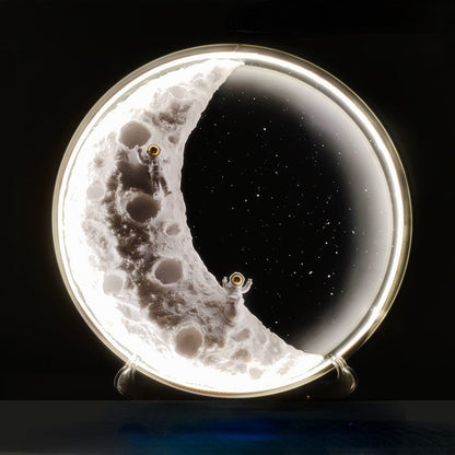 Glowing Orb Floating Moon Table Lamp
