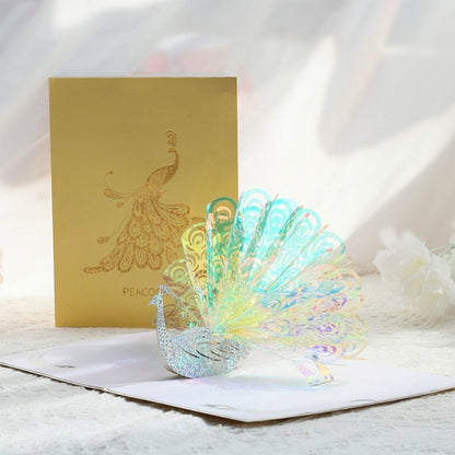 Colorful 3D Peacock Gift Card - Fesara