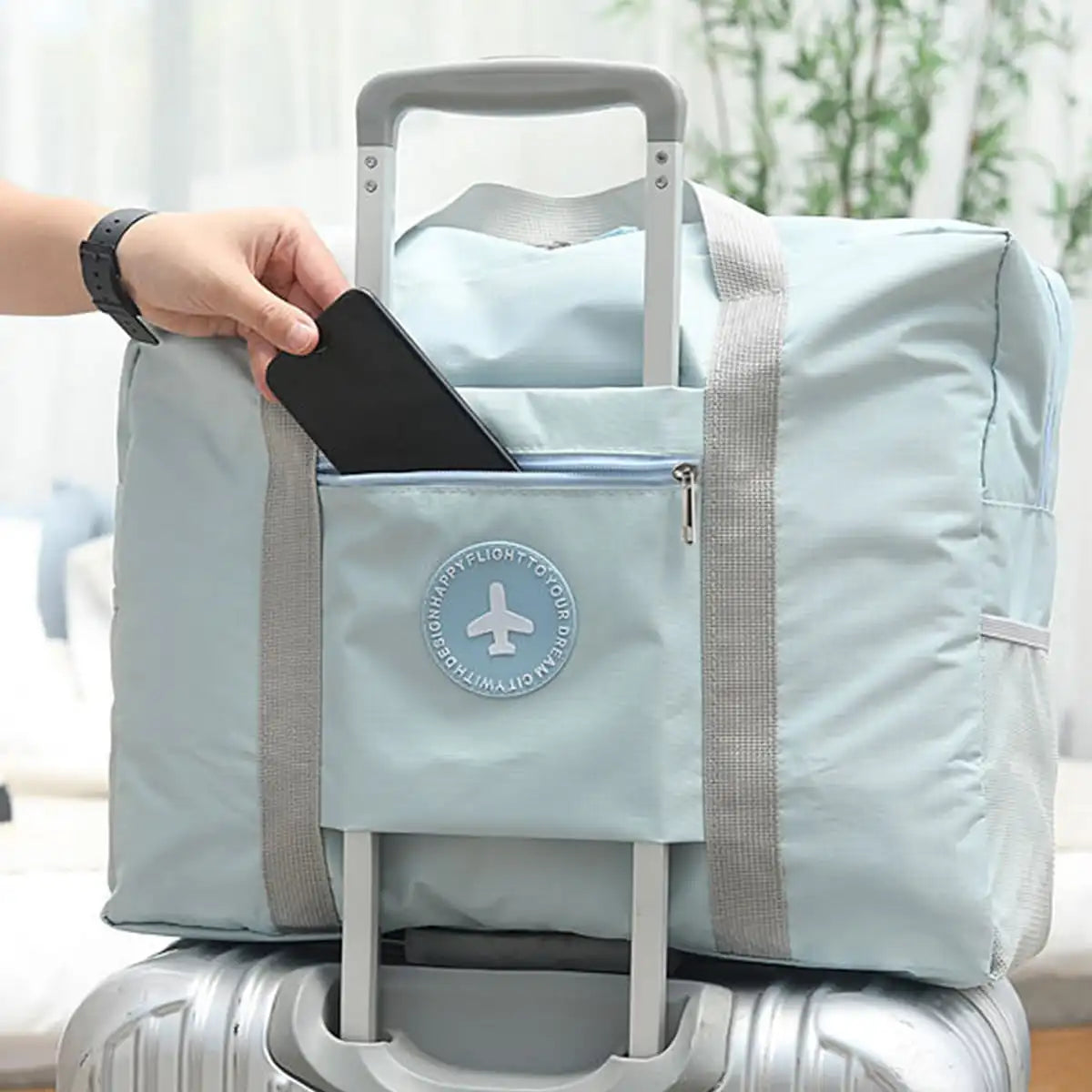 Collapsible Wheeled Duffel Bag with Extra Pockets - Fesara